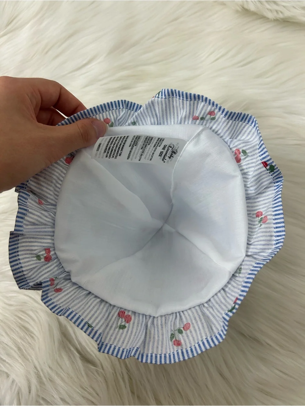 Baby Essentials Cherry Striped Summer Hat OS